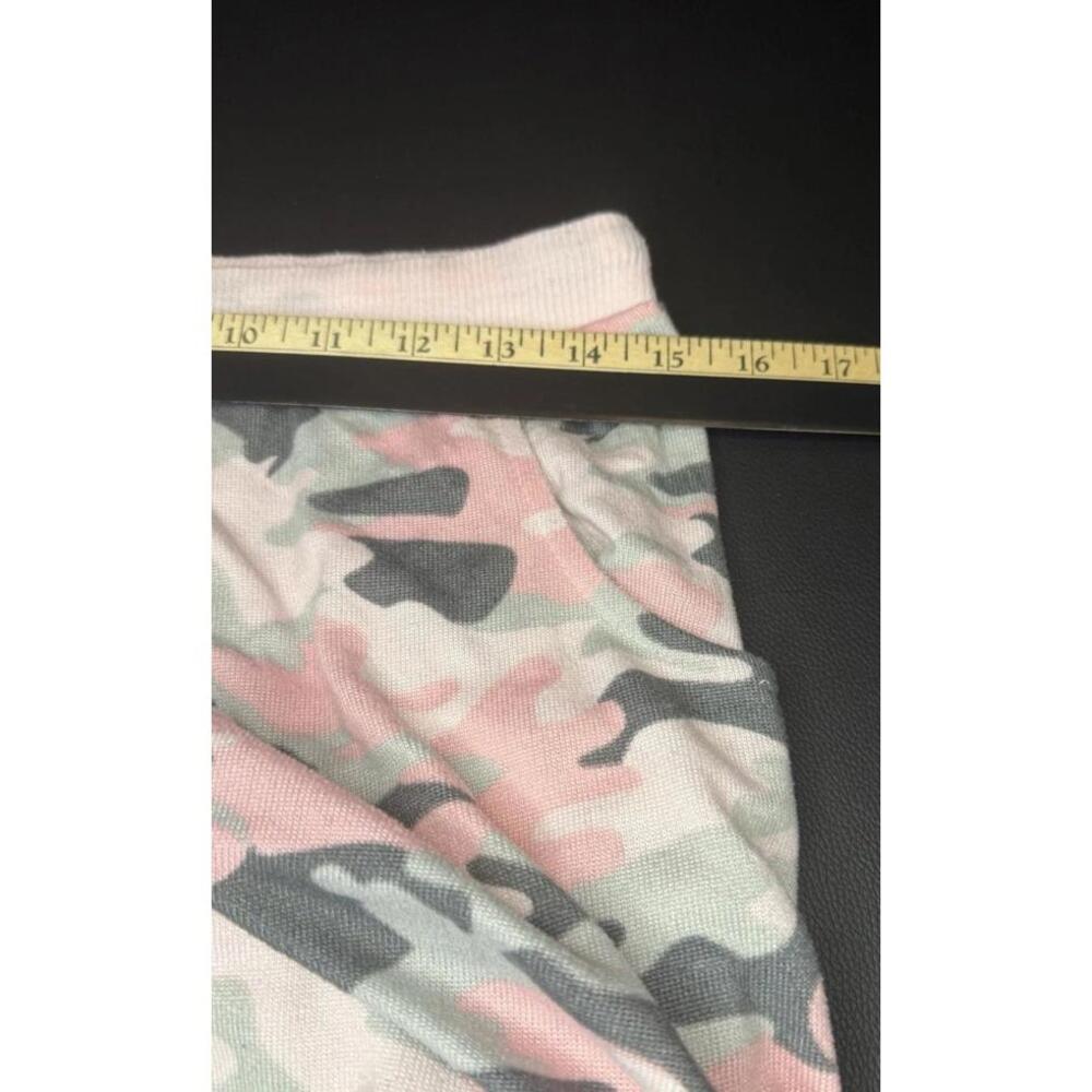 MUK LUKS  Hacci Knit Novelty Pajama Set Pink Camo Medium - Picture 10 of 12